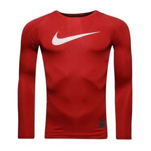 NEW Boys Medium NIKE Cool HBR Compression Long Sleeve Tee 726460-687 Red